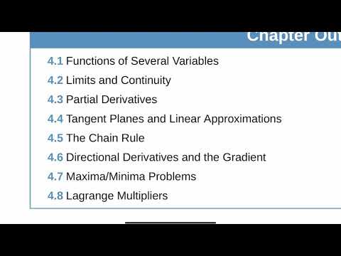 M 4-3: Functions of Several Variables - Part 1