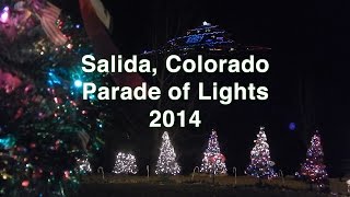 preview picture of video 'Salida Colorado - Parade of Lights 2014'