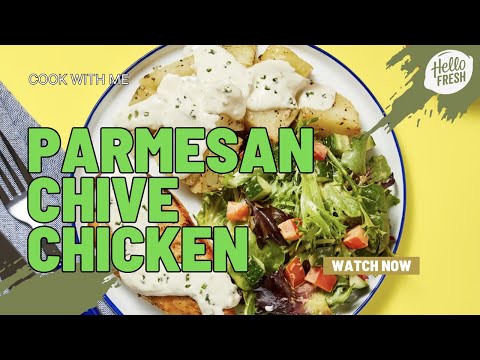 HelloFresh 15 Minute Parmesan Chive Chicken Recipe *ASMR Cooking*