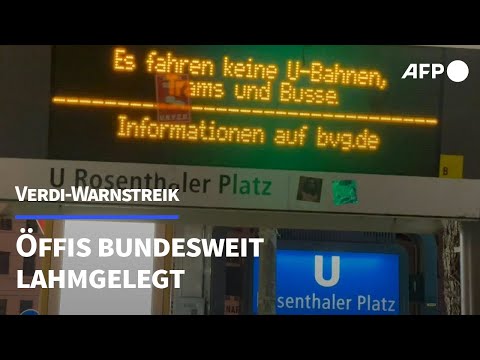 Warnstreik legt bundesweit Öffis lahm | AFP