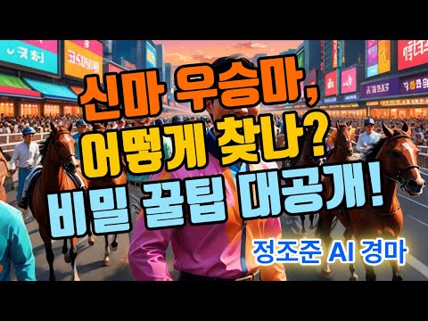 신마 우승마, 어떻게 찾나? 비밀 꿀팁 대공개!