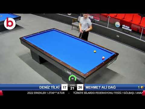 DENİZ TİLKİ & MEHMET ALİ DAĞ Bilardo Maçı - 2022 ERKEKLER 1.ETAP-8.TUR