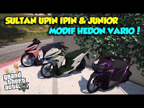 SULTAN UPIN IPIN SHOWS OFF HIS FULL HEDONIC HONDA VARIO MOTORCYCLE - GTA 5 MOD UPIN & IPIN