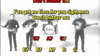 Don’t Bother Me Beatles Mizo Vocals lyrics chords