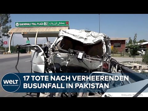 Video Thumbnail: PAKISTAN: Schwerer Busunfall nahe Peshawar fordert 17 Todesopfer nach Kollision an Mautstation