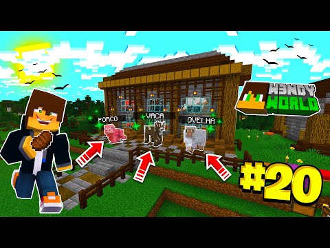 MEGA FARM DE CARNE ASSADA 3 EM 1! FARM DE VACA, PORCO E OVELHA NO MINECRAFT PE! W3NDY WORLD#20