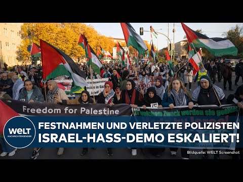 BERLIN: Israel-Hasser-Demo in Kreuzberg eskaliert! Pro-Palästina-Demonstranten verletzen Polizisten