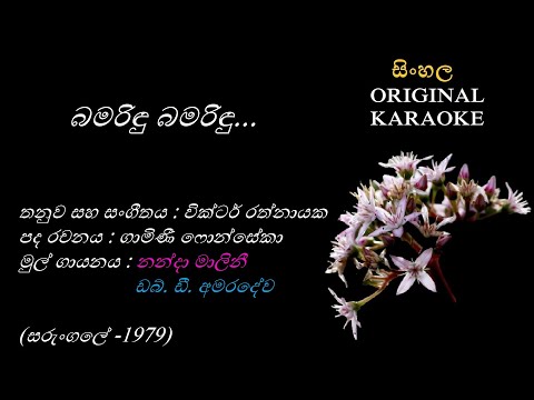 Bamarindu Bamarindu - බමරිඳු බමරිඳු -KARAOKE- WD Amaradewa+Nanda Malini/Gamini Fonseka/Victor R