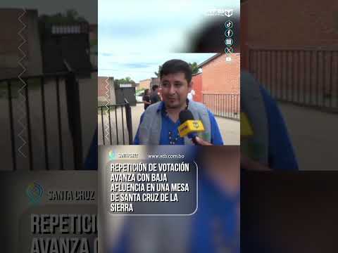 Repetición de votación avanza con baja afluencia en una mesa de Santa Cruz de la Sierra