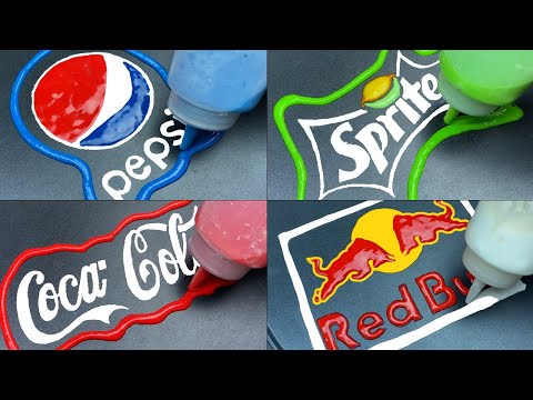 Drinking Brands Logo Pancake Art - Coca Cola, Pepsi, Sprite, Red Bull
