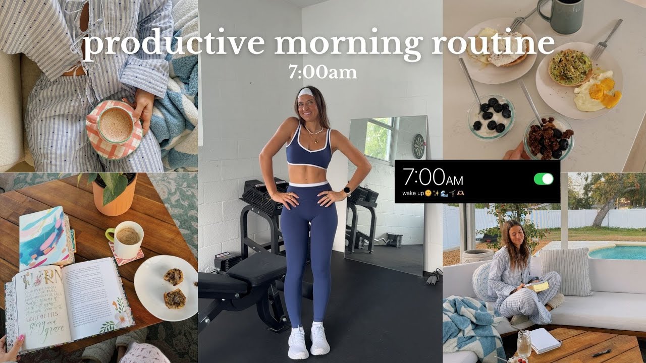7am *PRODUCTIVE* morning routine: healthy and realistic habits for the new year