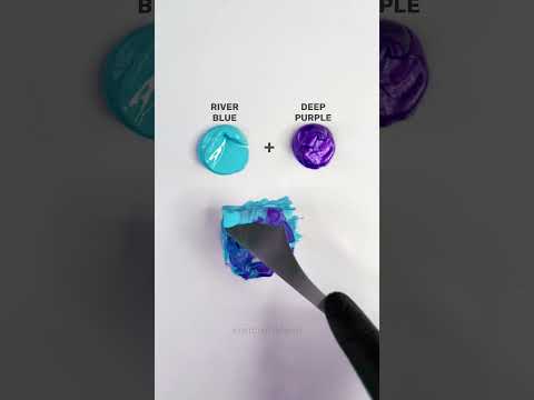 Blue vs Purple Color Mixing #colormixing #colortheory