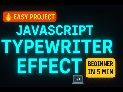 Typing Text Animation Tutorial Beginner Javascript Project