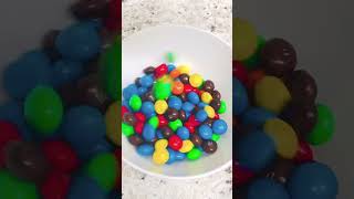 ASMR~M&amp;M DROPPING CHOCOLATES PEANUT BUTTER PLATTER #satisfyingsound #asmrsounds #shorts #satisfying