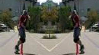 Slalom technique front view