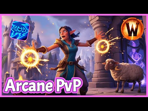 🔥 Arcane Mage PvP 11.1.7 Godlike Build | 1800MMR War Within Battleground Blitz WoW