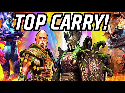TOP 10 PROGRESSION CARRY CHAMPS! PULL THEM EARLY WIN THE GAME! | RAID: SHADOW LEGENDS