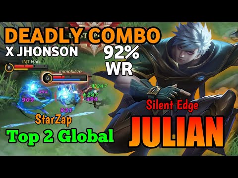 92% Win Rate Julian Deadly Combo X Jhonson - Top 2 Global Julian by StarZap ~ mobile legends