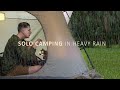 SOLO CAMPING In Tropical RAIN Relaxing In The Tent Shelter ASMR