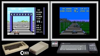 C64 vs CPC : WEC LE MANS (Side by side comparison)