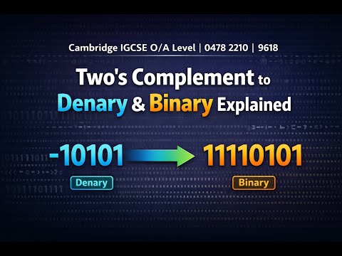 Two's Complement to Denary and Binary