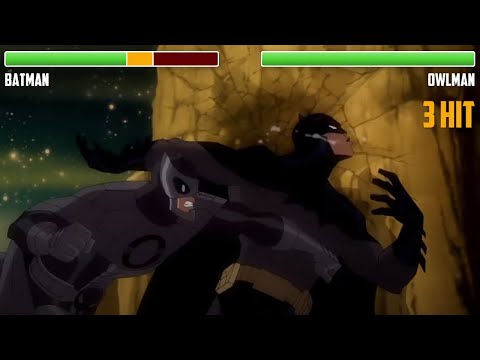 Batman vs. Owlman WITH HEALTHBARS | HD | Justice League: Crisis on Two Earths