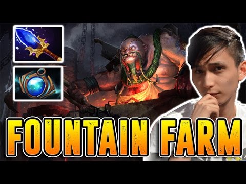SingSing Dota 2 - Fountain Farming Pudge With AETHER LENS & AGHANIM'S SCEPTER