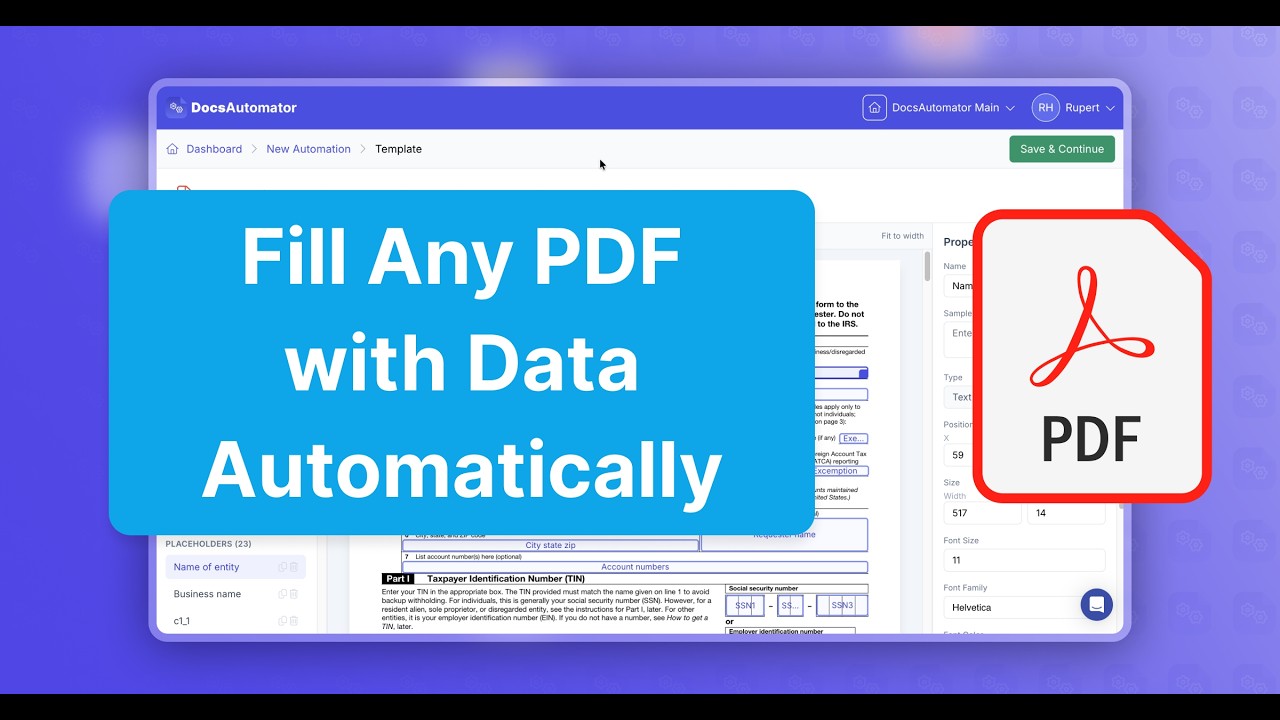 PDF Templates in DocsAutomator