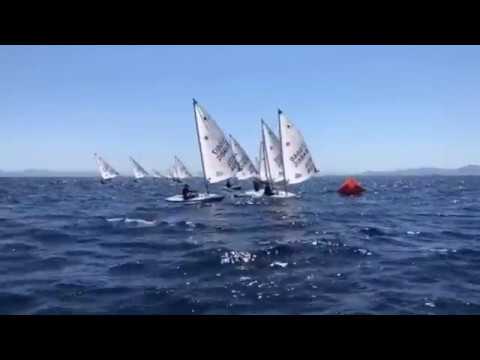 2019 Laser Radial Youth Europeans - Day 2 - Giorgia Cingolani ITA leading Girl's Blue second race