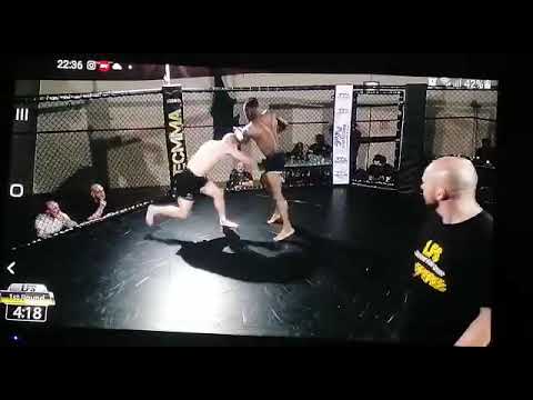 michael Tchamou debut fight destroys opponent in under a minute