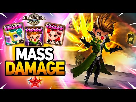 He DESTROYS Opponents with Three Damage Dealers - Summoners War