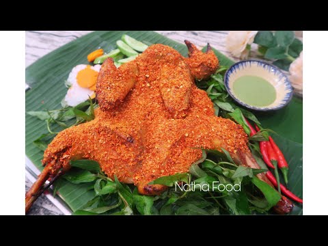 Gà nướng muối ớt, gà tắm muối ớt, cách làm ngon hơn tiệm || Natha Food