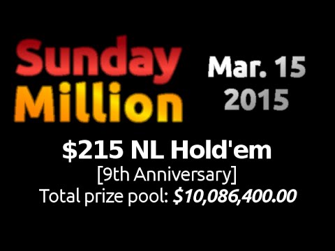[15 March 2015] PokerStars Sunday Million Final Table Replay (9th Anniversary) | Series Player