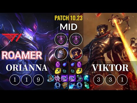 T1 Roamer Orianna vs Viktor Mid - KR Patch 10.23