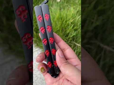 Naruto New Kakashi Obito Balisong Metal Blunt Safety Trainer