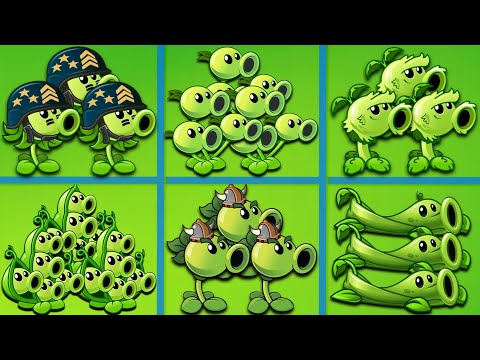 PvZ 2 - 6 Super  Plants Pea vs Team Zombies - Which Plant is the Best ?