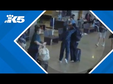 New security camera footage shows Olympian Sha'carri Richardson shoving her boyfriend at Sea-Tac Air