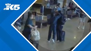 New security camera footage shows Olympian Sha'carri Richardson shoving her boyfriend at Sea-Tac Air