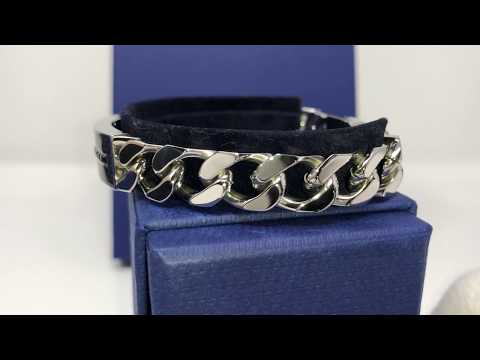 Swarovski Diagonal Men's Bracelet Rhodium Plated 5185340