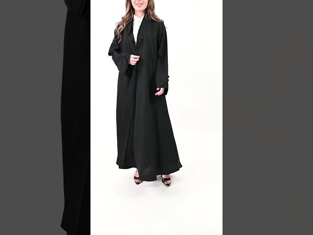 عباية كريب بتطريز يدوي