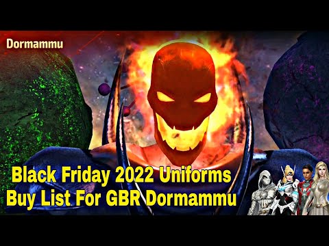 Black Friday 2022 Uniforms For GBR Dormammu Top List With Special Tips - Marvel Future Fight