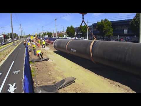 Pipe install and weld along St Georges Road