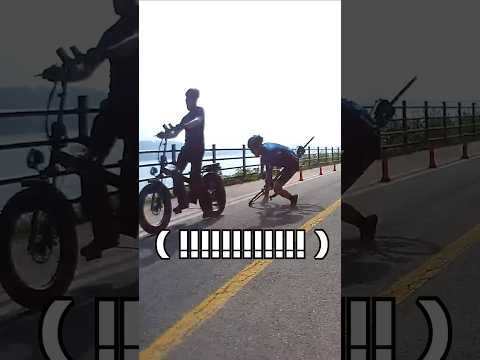 전기자전거와 로드 자전거 아찔한 사고 #cycling #블랙박스 #전기자전
