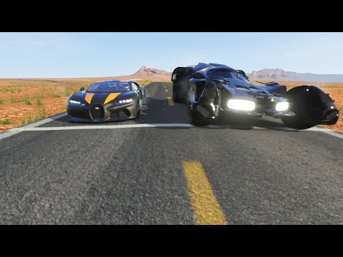 Batmobile vs Bugatti Chiron Super Sport 300+ GT at Monument Valley