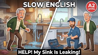 Real-life English: Slow and easy English for beginners | Plumber English Conversation (A2-B1)
