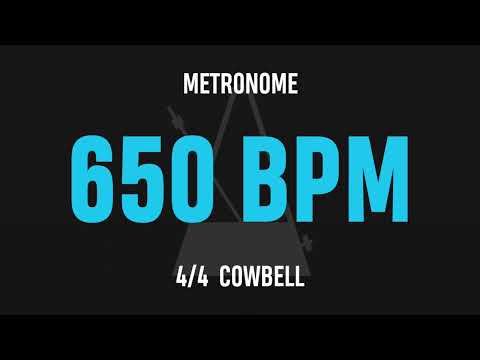 650 BPM 4/4 - Best Metronome (Cowbell)