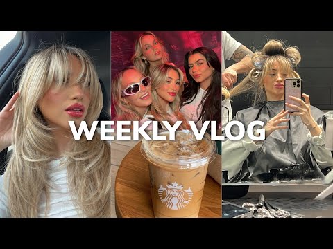 WEEKLY VLOG ❥ getting a haircut w/ bangs, event in nyc...