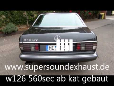 Mercedes Benz W126 560 SEC Coupe Edelstahl Sportauspuff Sound von supersoundexhaust.de