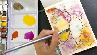 Lightwish Cotton WATERCOLOR Journal (pebbles painting process) - 438