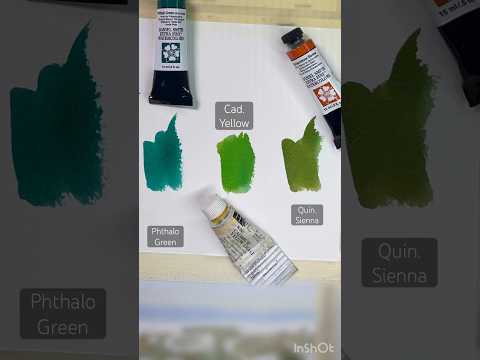 Unlocking the Secret of Mixing Beautiful Greens | Watercolor Mastery #art #shortscraft #watercolor